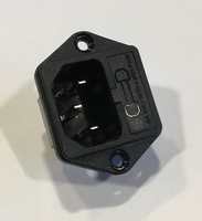 Power input with fuse holder