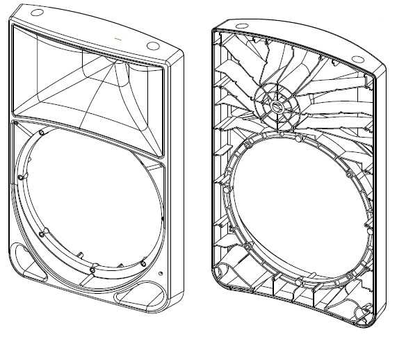 0012782 - FRONT HOUSING - 15" ACTIVE SPEAKER   TH-15A