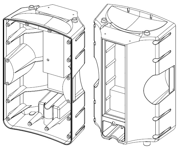 0012783 - REAR HOUSING - 15" ACTIVE SPEAKER  TH-15A